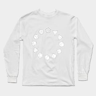 Abstract Minimalist Prism Clock Long Sleeve T-Shirt